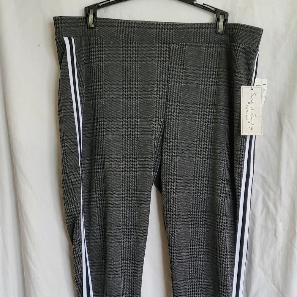 French Laundry Plaid Pants With Stripe